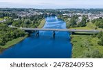 Aerial Drone Shot Of Coleraine Bridge