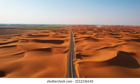 Aerial Drone Shot In The Desert 