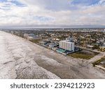 Aerial drone stock photo Daytona Beach Florida USA