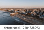 Aerial Drone of Sunrise in Ocean City New Jersey