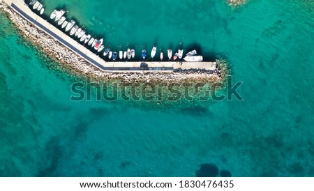 small marina from above