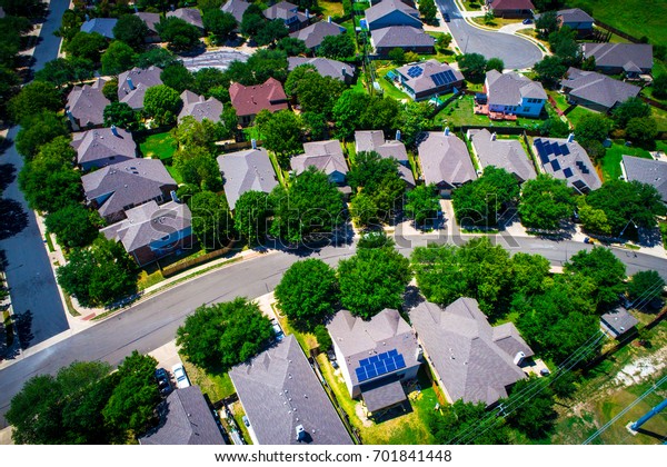 Aerial Drone View Above Austin Texas Stock Photo (Edit Now) 701841448