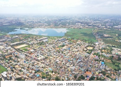  Aerial Drone View Of Apartments In Bengaluru