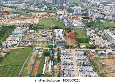  Aerial Drone View Of Apartments In Bengaluru