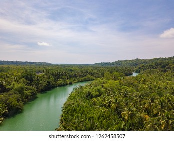 Aerial Drone View Loboc River Mountain Stock Photo (Edit Now) 1262458501