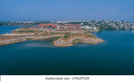 Aerial Drone View Of Mirpur Azad Kashmir Near Mangla Lake