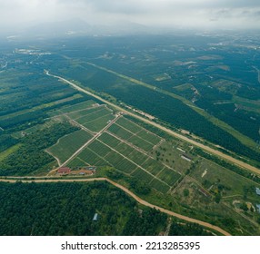 Aerial Drone View Of Rural Area At Jasin, Melaka, Malaysia