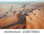 Aerial Dune Textures of Namibian Desert, sunset at Swakopmund, Namibia, Africa