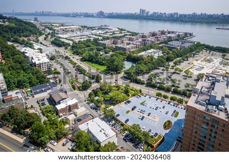Aerial of Edgewater New Jersey 