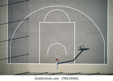 Aerial of empty basketball or streetball court - Powered by Shutterstock