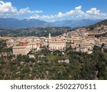 Aerial footage of Civitavecchia di Arpino , Italy