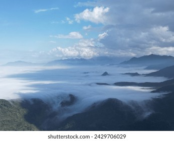 Aerial footage of cloud sea台灣雲海