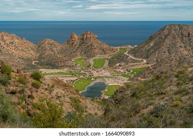 Aerial Golf Course In Baja California