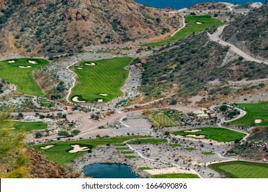 Aerial Golf Course In Baja California