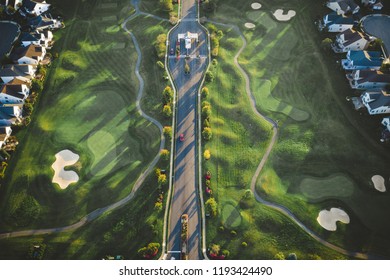 Aerial Of Golf Course Community 