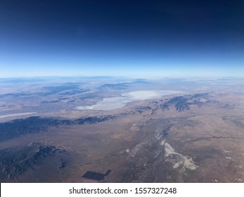 Aerial High-altitude View Of Sevier Lake Near Black Rock, Utah