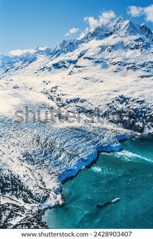 An aerial image of Alaska