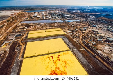 Aerial Image Of Alberta Tar Sands, Alberta, Canada