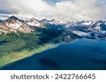 Aerial image of Amethyst Lakes, Jasper National Part, Alberta, Canada