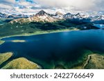 Aerial image of Amethyst Lakes, Jasper National Part, Alberta, Canada