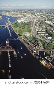 Aerial Image Of Ballard Locks, Seattle, Washington