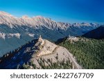 Aerial image of Banff, Alberta, Canada