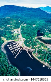 Aerial Image Of Bowen Island, Howe Sound, BC, Canada