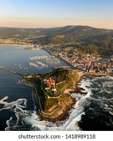 
Aerial Image Of The Coastal City Of Baiona In Pontevedra, Galicia