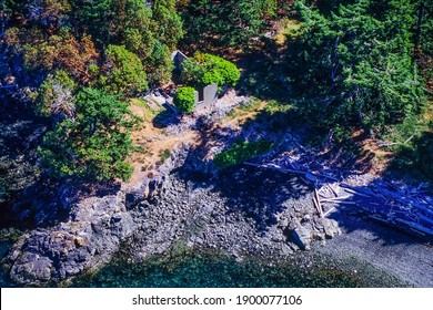 Aerial Image Of D'Arcy Island (leper Colony) Gulf Islands, BC, Canada