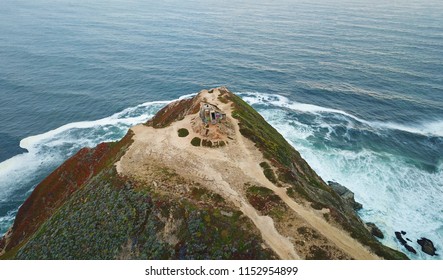 Aerial image of the Devil's Slide Bunker, at Pacifica, California