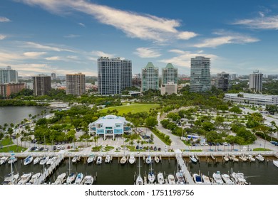 Aerial image Dinner Key Marina Miami Coconut Grove - Shutterstock ID 1751198756