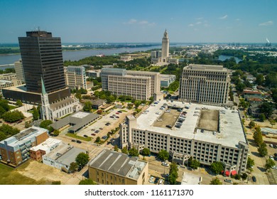 Aerial Image Downtown Baton Rouge Louisiana No Logos