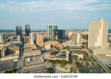 Aerial Image Of Downtown Fort Worth Texas USA