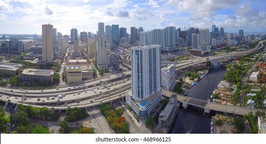 Aerial Image Of Downtown Miami And Brickell By I95