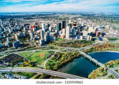 Aerial Image Of Edmonton, Alberta, Canada