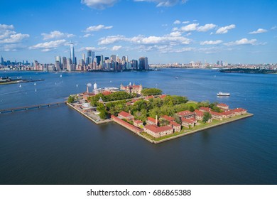 Aerial Image Of Ellis Island 