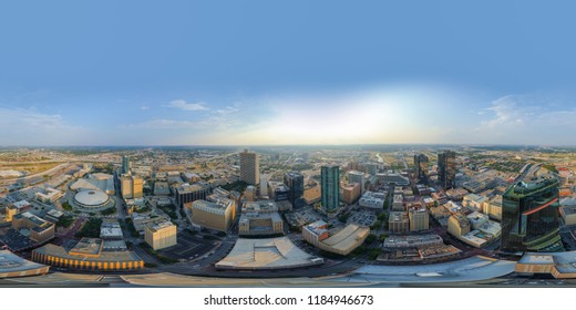 Aerial Image Of Fort Worth Texas 360vr Equirectangular Photo