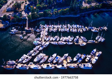 Aerial Image Of Ganges, Salt Spring Island, Gulf Islands, BC, Canada