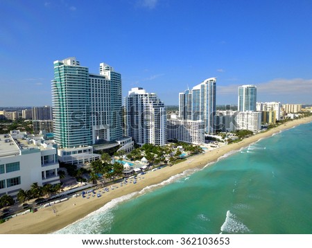 Aerial image Hollywood Beach and architecture