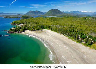 Aerial image of MacKenzie Beach, BC, Canada