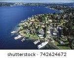 Aerial image of Mercer Island, Seattle, Washington, USA