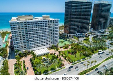 Aerial Image Of Miami Beachfront Condominiums