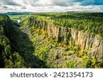 Aerial image of Ouimet Canyon, Ontario, Canada