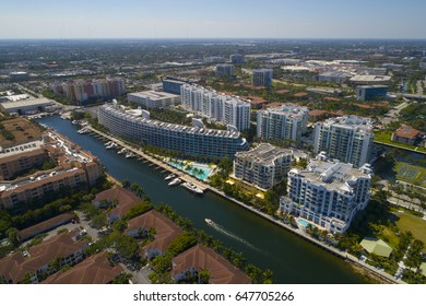 Aerial Image Of Residential Buildings In Aventura FL, USA