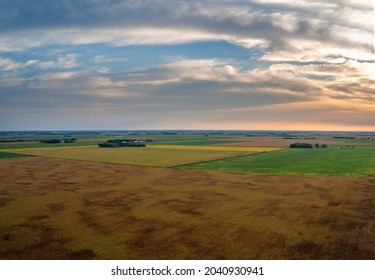 Aerial Image Of South Dakota Farm Land.