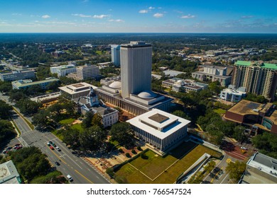 Aerial image of the State Capitol Building in Tallahassee FL USA