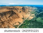 Aerial image of the Tablelands, Gros Morne National Park, Newfoundland, Canada