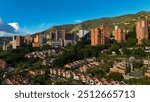 Aerial image taken from the south east of the city of Medellín, in the Poblado neighborhood.