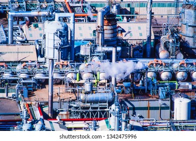 Aerial Image Of Tar Sands Oil Refinery, Alberta, Canada