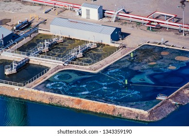 Aerial Image Of Tar Sands Oil Refinery, Alberta, Canada